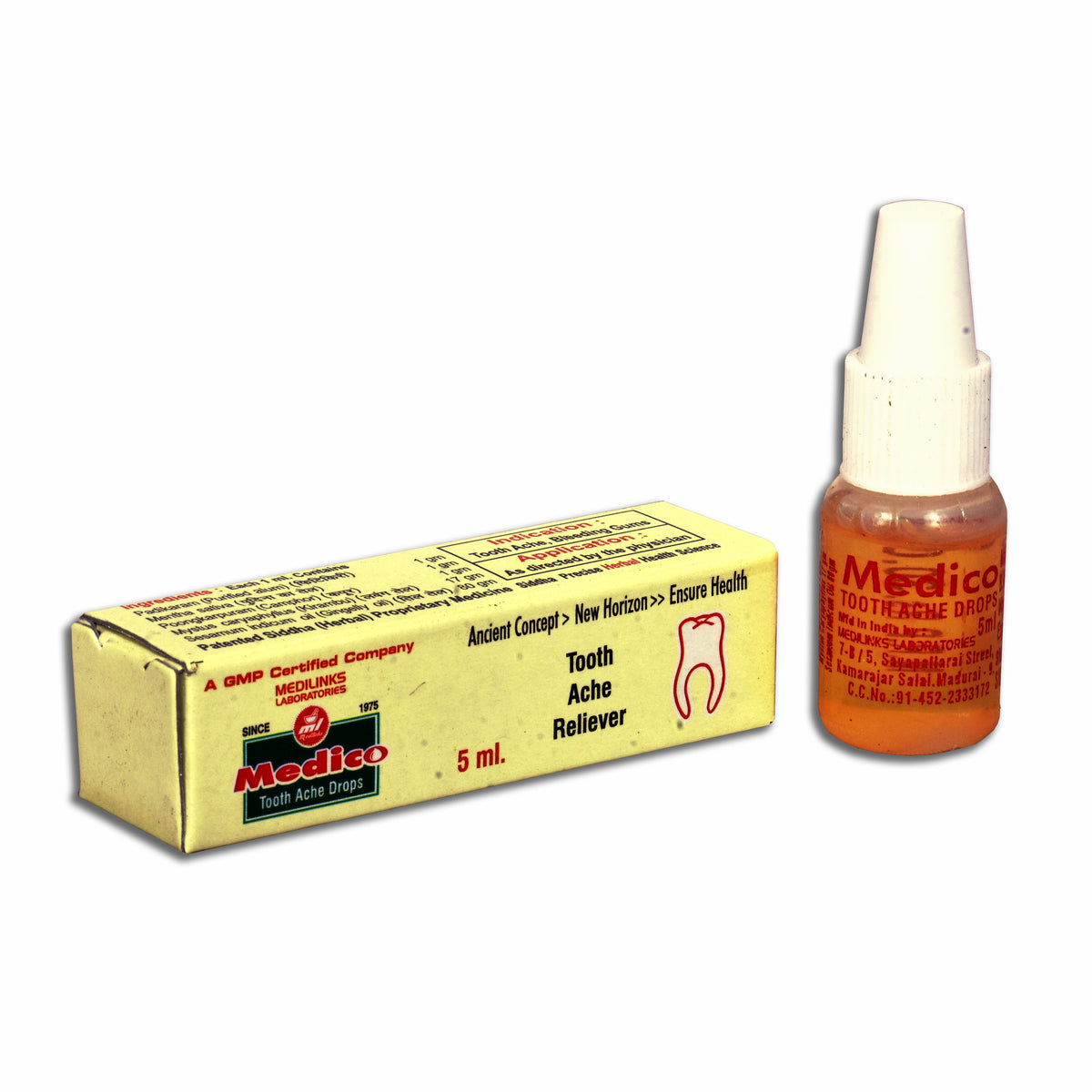 MEDICO TOOTHACHE DROP MEDILINKS LABORATORIES